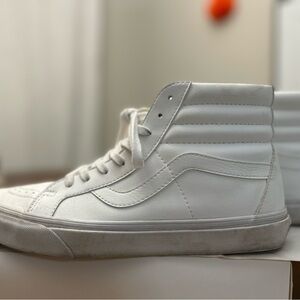 All leather Vans White leather High-Top Sneakers